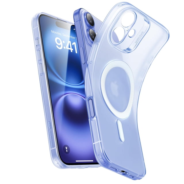 Funda de teléfono ESR para iPhone 16 Plus con MagSafe Frosted Blue