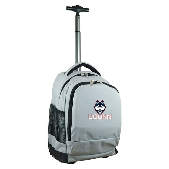 Gray UConn Huskies 19'' Premium Wheeled Backpack