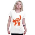 thumbnail image 4 of Vintage Halloween Scaredy Cat Cute Womens Fitted Plus Size Graphic Tee Brisco Brands 2X, 4 of 5