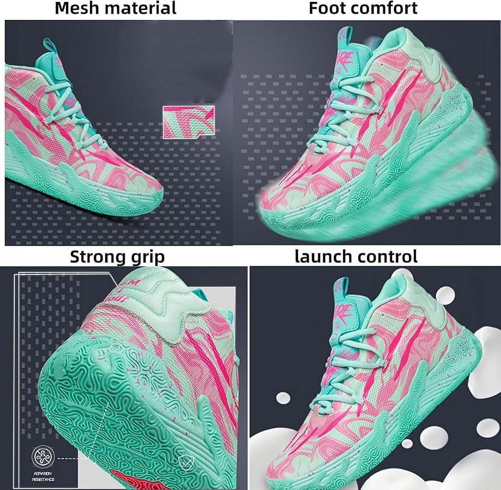 Men\'s Lace Up High Top Basketball Sneakers Retro Athletic Training Shoes Non AND1 Athletic Basketball Shoes Streetball High Top Sneakers  main image 2