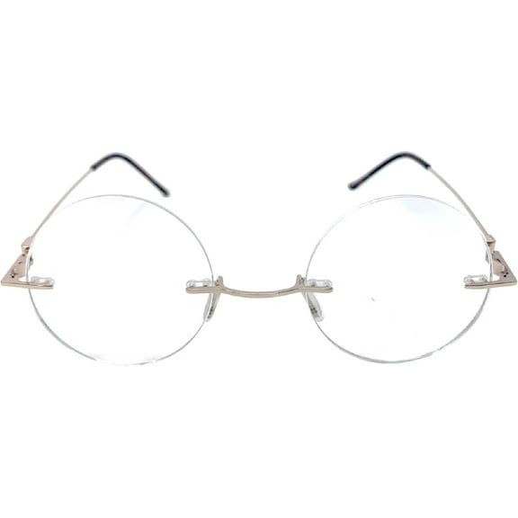 The Steve, Totally Round Rimless Reading Glasses, Unisex Stylish Circle Readers