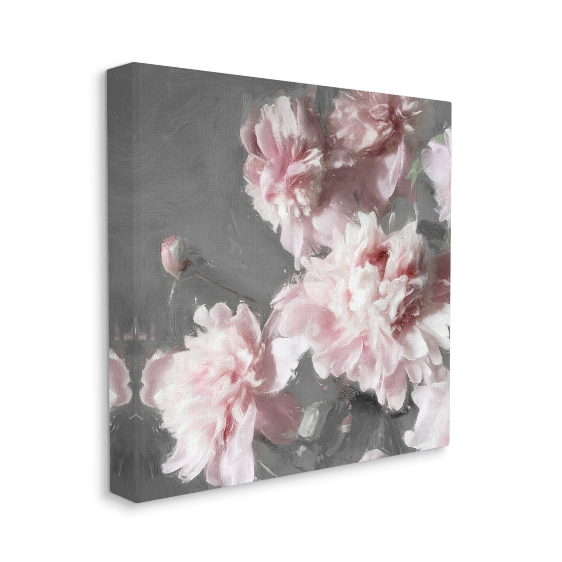 Pink Carnation Buds Blooming Botanical & Floral Graphic Art Gallery Wrapped Canvas Print Wall Art