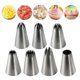 thumbnail image 1 of 7PCS Large Piping Nozzles Tips Stainless Steel Cookie Decorating, 1 of 5