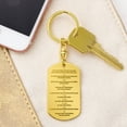 thumbnail image 3 of Ten Commandments German 10 Gebote Halskette Engraved Dog Tag Bible Keychain Stainless Steel or 18k Gold, 3 of 11