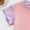 thumbnail image 5 of UAYOTSE Toddler Baby Girl Summer Clothes Ribbed Knit Cotton Cute Summer Outfits Short Sleeves 2 Pieces Shorts Set 6M 4Y,Sizes 6-12 Months, 5 of 7