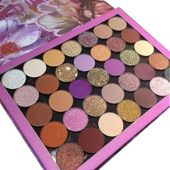 Paleta de sombras de ojos Ruhuatuo, 35 colores, impermeable, mate
