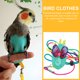 thumbnail image 3 of 1 juego de pañales para pájaros, arnés con correa, ropa de vuelo para loros, traje, ropa para pájaros, pañales lavables para periquitos., 3 of 6