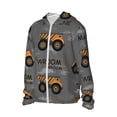 thumbnail image 2 of Pofeuu Construction Machines Print Sun Protection Outdoor Lightweight Full Zip UV Cooling Hoodie Long Sleeve Summer Clothing for Outdoor Hiking-Small, 2 of 5