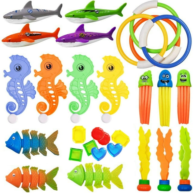 Pool 29PCS Baby Swimming Pool Underwater Diving Toys Set Pool Party Baby Toys