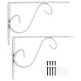 thumbnail image 2 of Miangastore Triangle Wall Shelf Brackets White 2Sets 5.9X4.5X1Inch Iron, 2 of 8