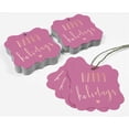 thumbnail image 5 of Inkdotpot Pack Of 50 Real Rose Gold Foil Bracket Shape Paper Tags Happy Holiday Favor Hang Tags, 5 of 7