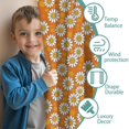 thumbnail image 3 of Blackout Kids Curtains,Orange Daisy Flower Smiley Faces Pattern Childrens Insulated Curtains Set Of 2,Bedroom Essentials,Toddler Room Decor 42"x54", 3 of 5
