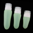 thumbnail image 3 of TISHITA 3 Pcs Silicone Mini Shampoo Sample Cosmetic Bottle Travel Container Green, 3 of 8