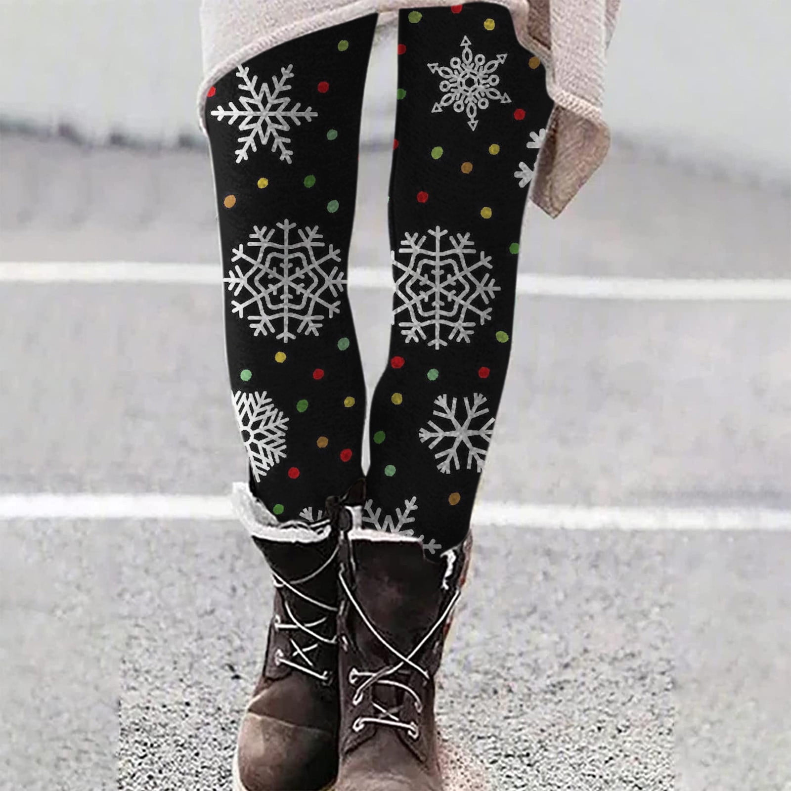 TopLLC Women's Ugly Christmas Holiday Leggings Womens Fashion