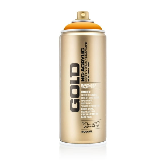 Montana Cans GOLD Spray Paint, 400ml, Golden Yellow