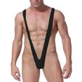 thumbnail image 4 of bragas sexys lencería erótica para hombre tirantes de traje de baño Borat Mankini de una pieza V Sling Stretch body de camiseta Underweat Stretch, 4 of 5