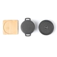 thumbnail image 5 of HAWOK Cast Iron Mini Round Cocotte Set, Dia.3.9”, 9oz. Mini Dutch Oven with Bamboo Tray, Set of 6, Pre-seasoned, 5 of 5