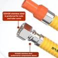 thumbnail image 3 of Flexible Gas Line Yellow Coated Gas Hose Connector Thickened Gas Hose, 3 of 8