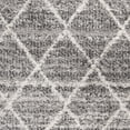 thumbnail image 6 of SAFAVIEH Melrose Bristol Geometric Diamonds Shag Area Rug, Grey/Ivory, 8' x 10', 6 of 7
