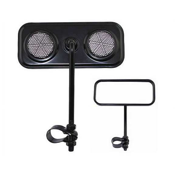 RECTANGULAR BICYCLE BIKE MIRROR BLACK WITH BLACK REFLECTOR Bike part, Bicycle part, bike accessory, bicycle part