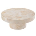thumbnail image 6 of Coffee Sofa Side End Table, round, Yellow, Faux Stone Concrete, Living Room Lounge Cafe Lobby Hospitality Restaurant, Modern Contemporary, HB37581, 6 of 12