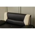 thumbnail image 2 of Kingway Furniture Lilian Faux Leather Livingroom Loveseat in BlackBeige, 2 of 5