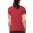 thumbnail image 2 of Women's G-III 4Her by Carl Banks Red Cleveland Guardians Super-Slim Fit Lightweight Flowers Graphic T-Shirt, 2 of 2