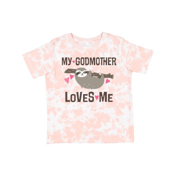Inktastic My Godmother Loves Me Girls Sloth Girls Toddler T-Shirt
