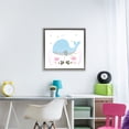 thumbnail image 2 of Stupell Industries Baby Whale & Flowers Gray Framed Floater Canvas Wall Art, design by Carla Daly, 25 x 25, 2 of 9