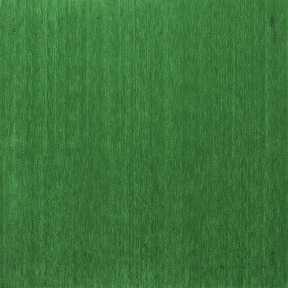 Ahgly Company Indoor Square Abstract Emerald Green Contemporary Area Rugs, 7' Square