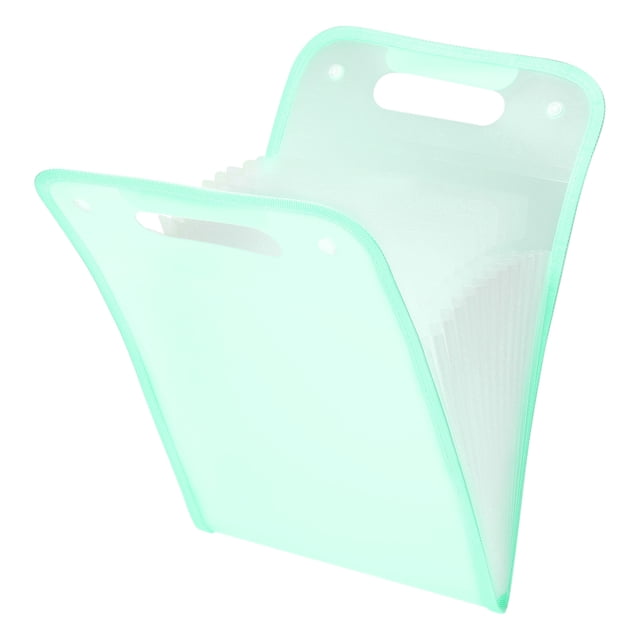 Uxcell Organizador de Archivos en Acordeón de 13 Bolsillos, Folder Expandible Portátil con Etiquetas de Índice Clasificadas para Trabajadores de Oficina, Verde
