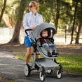 thumbnail image 3 of Infans Folding Aluminum Infant Reversible Baby Stroller W/ Diaper Bag Grey, 3 of 7