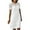 White, variant on QUYUON Wedding Guest Dresses for Women Hollow Out Lace Shirt Dress Summer Round Neck Short Sleeve T-Shirt Dress Casual Loose Blouse Tunic Dresses Beach Sundress Style D-51 Pink S