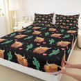 thumbnail image 3 of Castle Fairy Teens Female Men Highland Cattle Bed Sheets,Kawaii Western Animal King Sheets, 3 of 7
