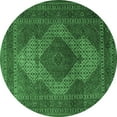 thumbnail image 1 of Ahgly Company Indoor Round Persian Emerald Green Traditional Area Rugs, 8' Round, 1 of 4