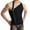 Black, variant on Men Women One Shoulder Strappy Tank Top, Ruched Bodycon Fit with Adjustable Strap, Club and Party Wear Stretchy Hollowed Out Knit T-shirt Top
