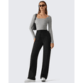 thumbnail image 6 of G4Free Waffle Wide Leg Casual Pants for Women – Comfy Sweatpants Lounge Pants with Pockets, 6 of 7