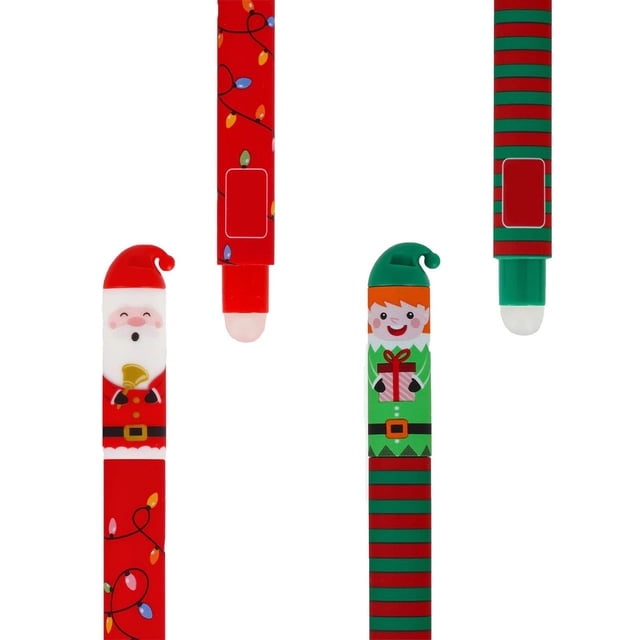 Back to School Supplies Ink Erasable Pen Set Christmas 2024 Special Edition 3 Pens .Perfect Cute For Colleagues Friends Relatives Or Cute Set W Envelope! 2ml