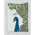 thumbnail image 1 of Peacock Tapestry, Illustration of Peacock Bird Forming a Frame with Its Feathers Eastern Exotic Fauna, Wall Hanging for Bedroom Living Room Dorm Decor, 40W X 60L Inches, Multicolor, by Ambesonne, 1 of 2
