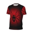 thumbnail image 5 of Rocae Spider on the Web for Men's Mesh Quick-Dry Short Sleeve Workout T-Shirt,Mens Crew Neck Tee Lightweight Soft Classic T Shirts Medium, 5 of 9