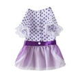 thumbnail image 4 of CBFFDC Robe pour Chat Robe en Tulle pour Animaux Col Rond Couture en Maille Poignets en Dentelle Impression à Pois Princesse Usage Quotidien pour l'Été, 4 of 7