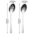 thumbnail image 2 of ReaNea Silver Cooking Spoon Set, Stainless Steel Kitchen Cooking Serving, Solid Spoon and Slotted Spoon Pack of 2, 2 of 7