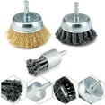 thumbnail image 3 of 3Pcs Wire Cup Brush End Brush Set Wire Brush for Drill 1/4 Inch Hex Shank, 3 of 9