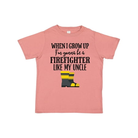 

Inktastic Future Firefighter Like My Uncle Gift Toddler Boy or Toddler Girl T-Shirt