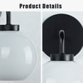 thumbnail image 6 of Mordern Single Matte Black Metal with Milk Glass Shade Vanity Light, Minimalist Wall-Mounted Sconce, Contemporary Wall light, Indoor Sconce beside Mirror, for Bathroom, Living Room, Dining Room, 6 of 9
