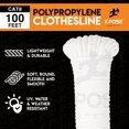 thumbnail image 2 of Diamond Braided Clothesline Rope - 100 Ft Rope - Diamond Braid Polypropylene Rope - Poly Braided Rope for Tent Rope, Flag Pole Rope, Camping Rope, Arborist Rope, Clothes Line Cord, Pulley, Hoist, 2 of 5