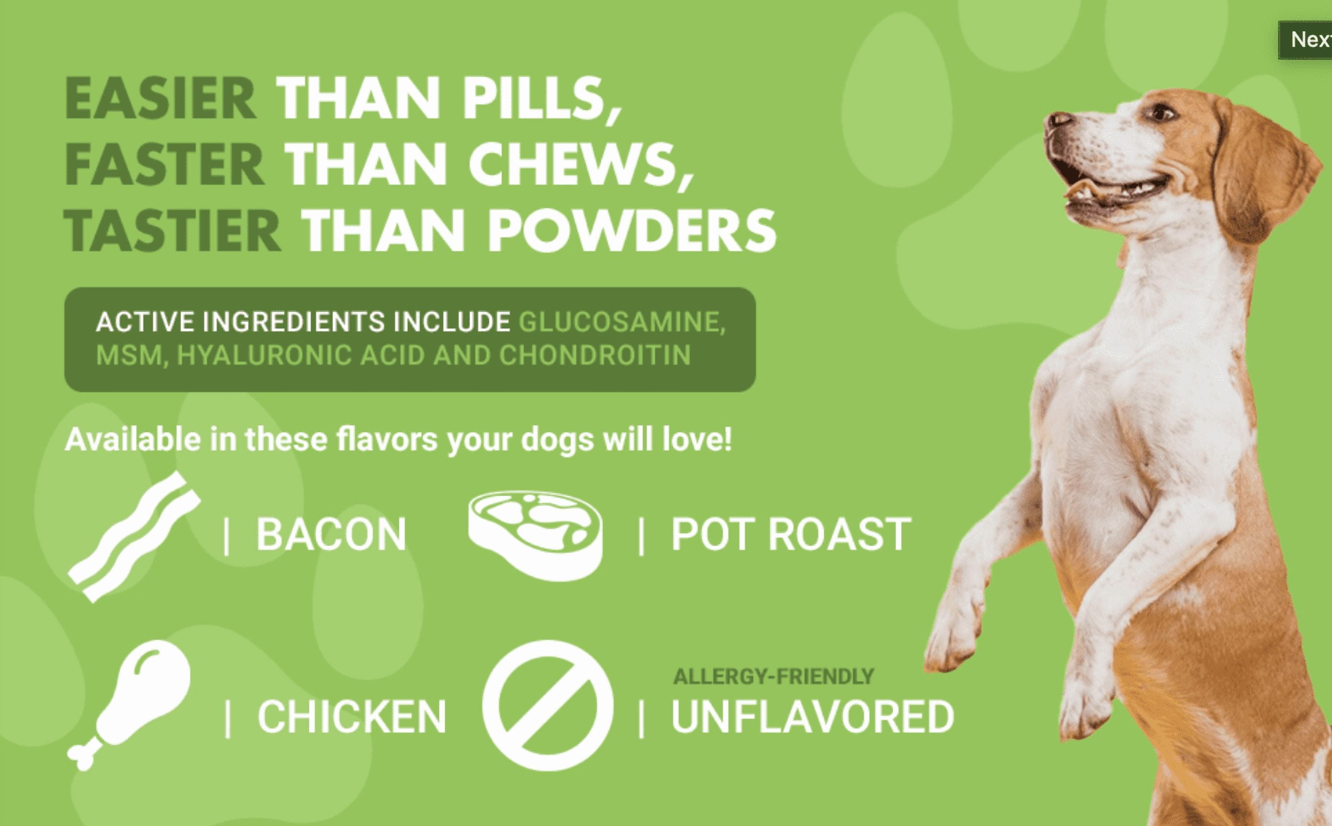 Liquid-Vet Bien-Être Articulaire Glucosamine à Action Rapide pour Chiens – Saveur Poulet, Complément pour la Santé des Articulations, 473 ml Glucosamine, 474 ml