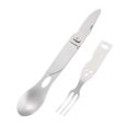 thumbnail image 1 of CIMAXIC Outil de Repas en Acier Inoxydable Durable 3 en 1 avec Design Pliable et Poignée de Protection pour Camping Pique-Nique Usage Domestique 7.5 Pouces,6.3"X1.38"X0.35 Pouces, 1 of 4