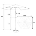 thumbnail image 2 of 14.8 Ft Double Sided Outdoor Umbrella Rectangular Large with Crank ( khaki )(No Base), 2 of 10