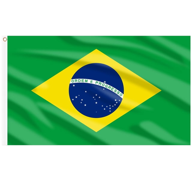 Bandera de Brasil AhfuLife 91 x 152 cm, doble cara, 4 piezas
